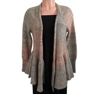 Anthropologie Knitted & Knotted Cody Peplum Cardigan Size XS